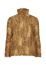LEAF PLEATS SHIRT、ウィメンズ_トップス_カーディガン、ブラウン