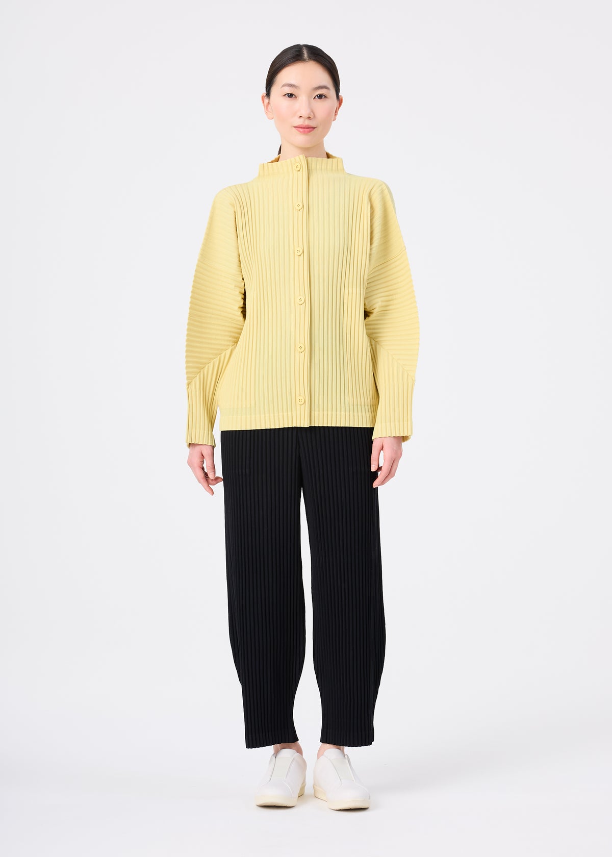 CORDUROY PLEATS、ウィメンズ_トップス_カーディガン、着用画像3