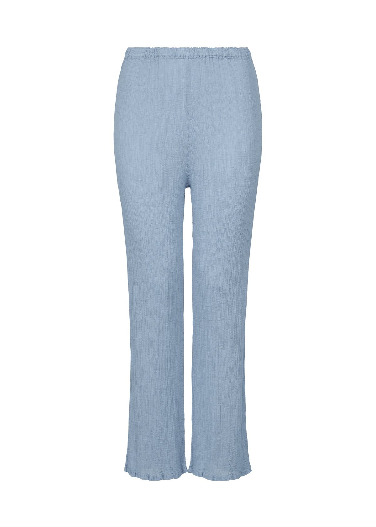 SEE-THROUGH CREPE COLOR、ウィメンズ_パンツ、ブルー