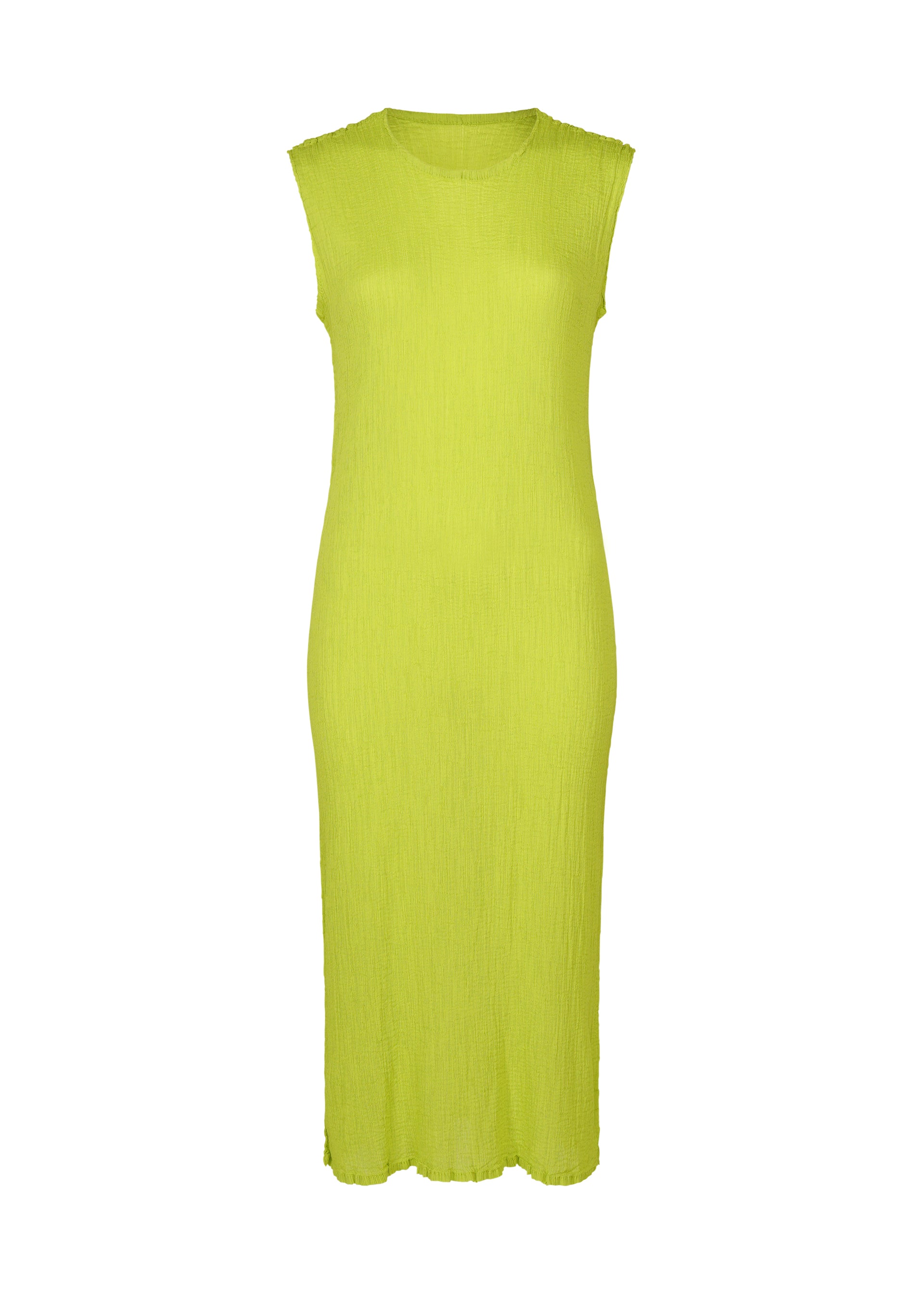 SEE-THROUGH CREPE COLOR、ウィメンズ_ワンピース、イエロー