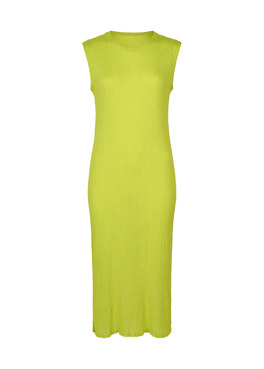 SEE-THROUGH CREPE COLOR、ウィメンズ_ワンピース、イエロー
