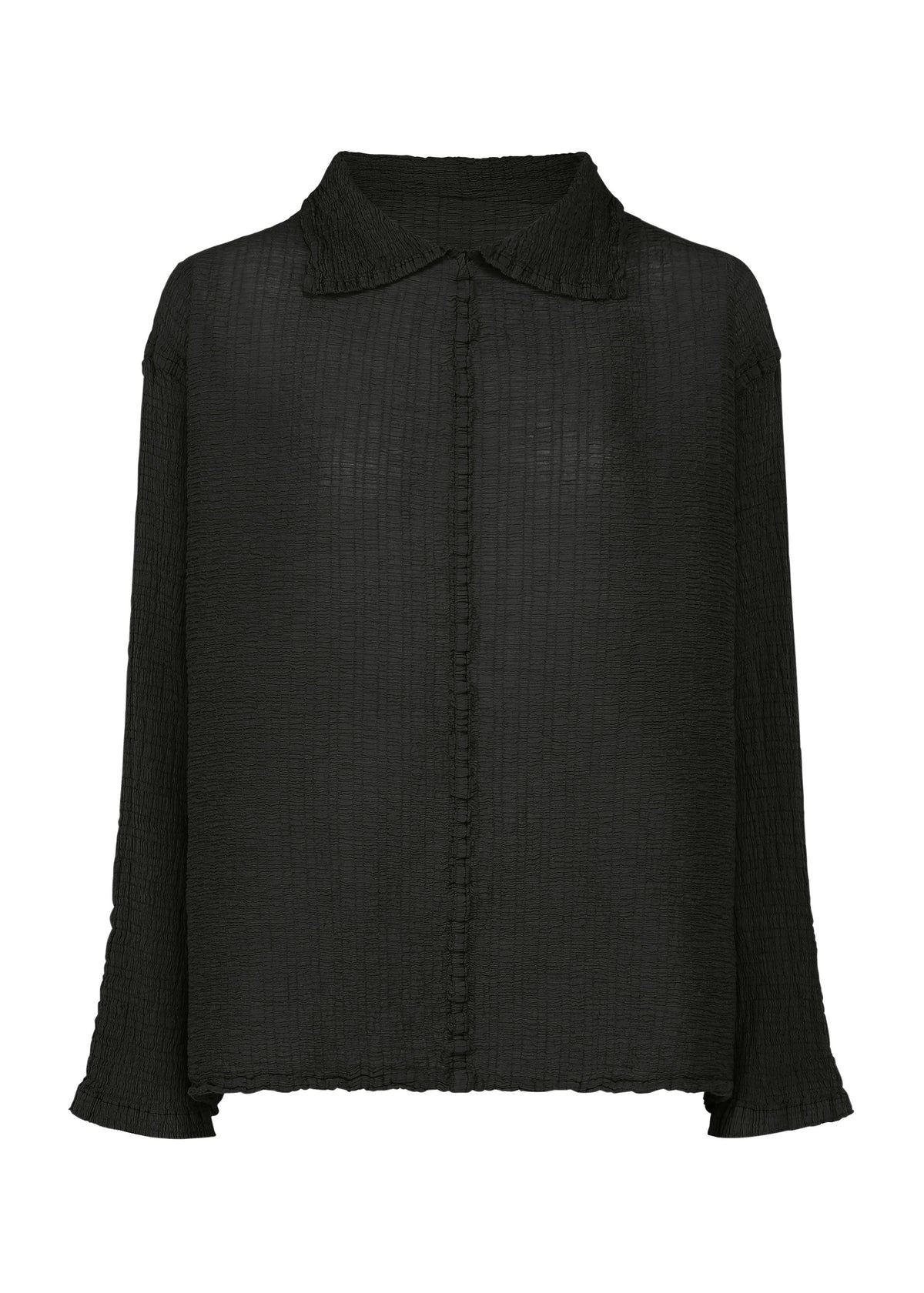 POLYCOTTON CREPE、ウィメンズ_トップス_トップ、ブラック