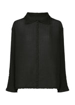 POLYCOTTON CREPE、ウィメンズ_トップス_トップ、ブラック