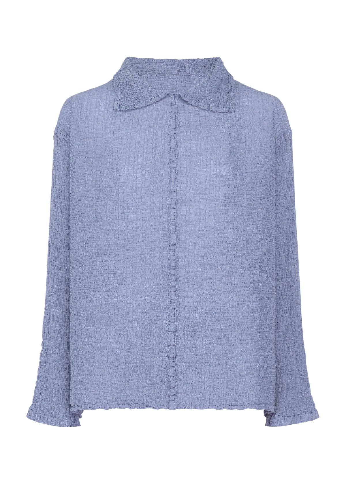 POLYCOTTON CREPE、ウィメンズ_トップス_トップ、ブルー