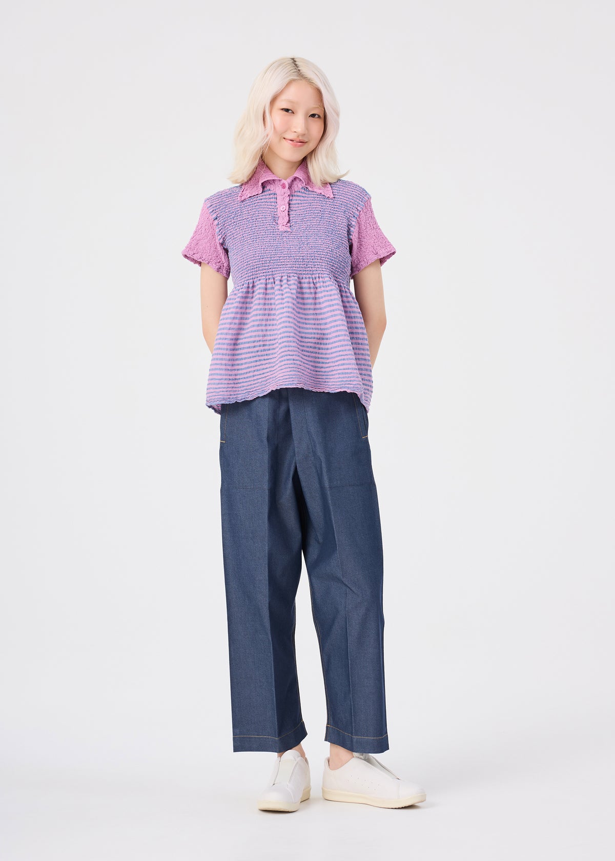STRIPE CAULIFLOWER、ウィメンズ_トップス_トップ、着用画像3