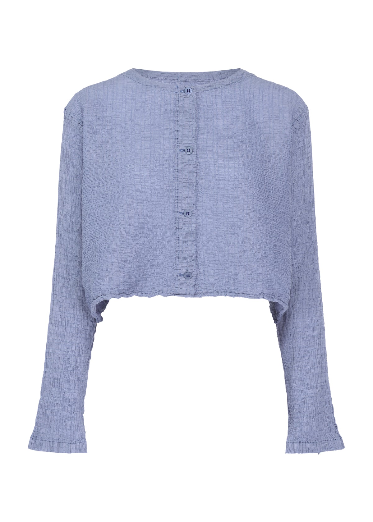 POLYCOTTON CREPE、ウィメンズ_トップス_カーディガン、ブルー