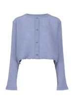 POLYCOTTON CREPE、ウィメンズ_トップス_カーディガン、ブルー