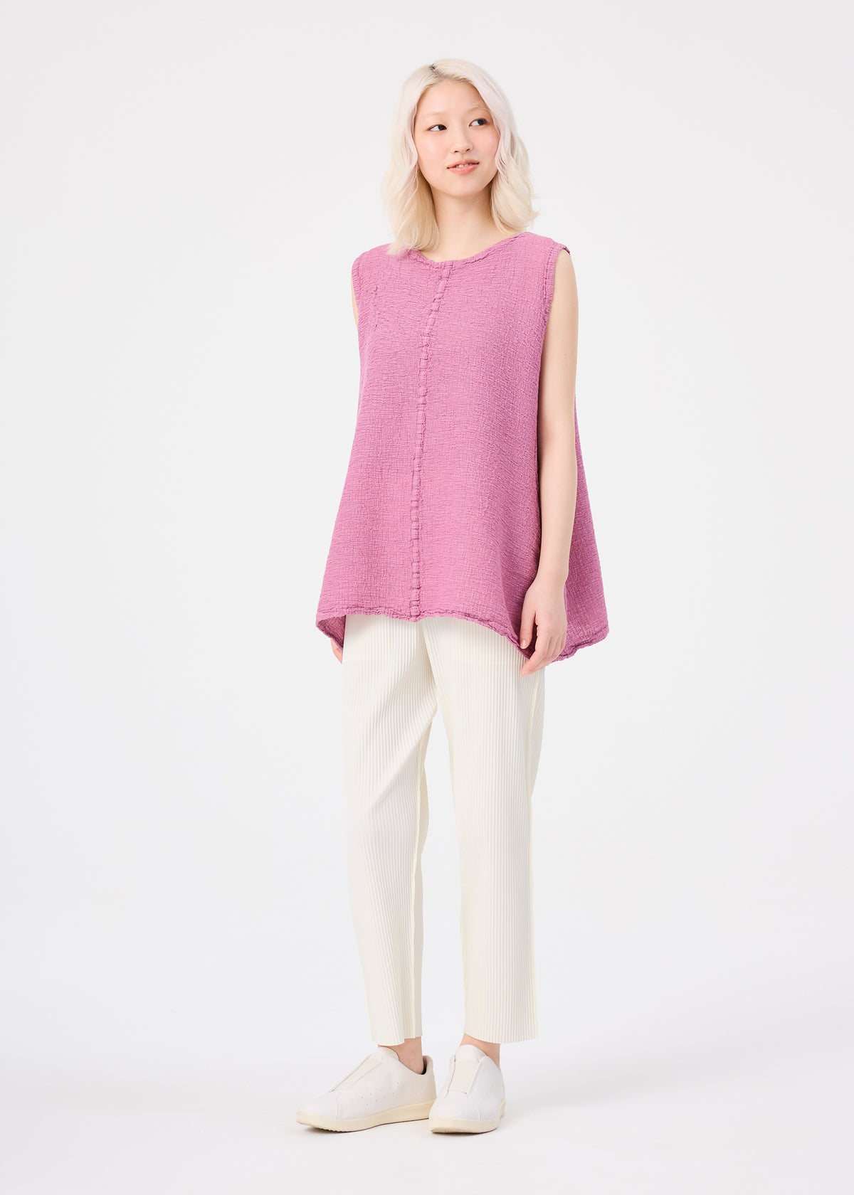 POLYCOTTON CREPE、ウィメンズ_トップス_チュニック、着用画像3