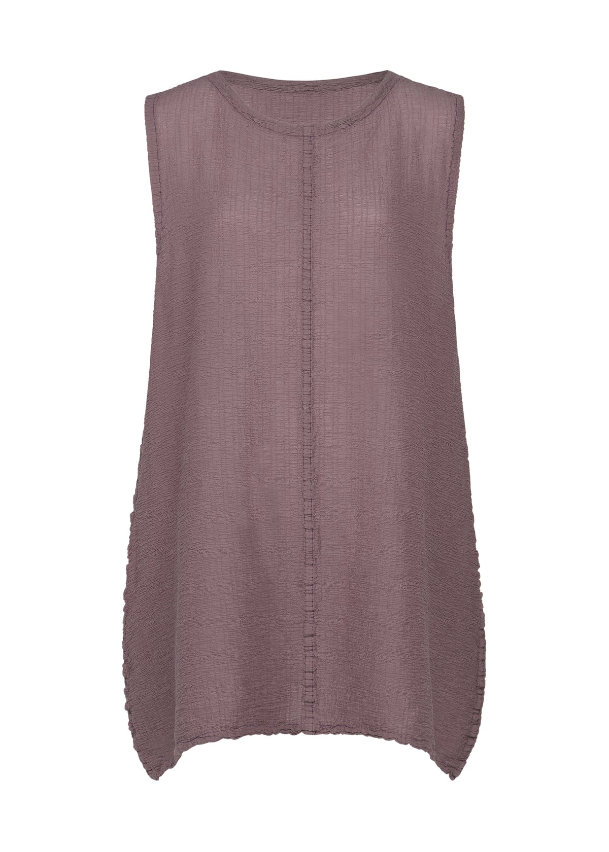 POLYCOTTON CREPE、ウィメンズ_トップス_チュニック、グレー