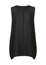 POLYCOTTON CREPE、ウィメンズ_トップス_チュニック、ブラック