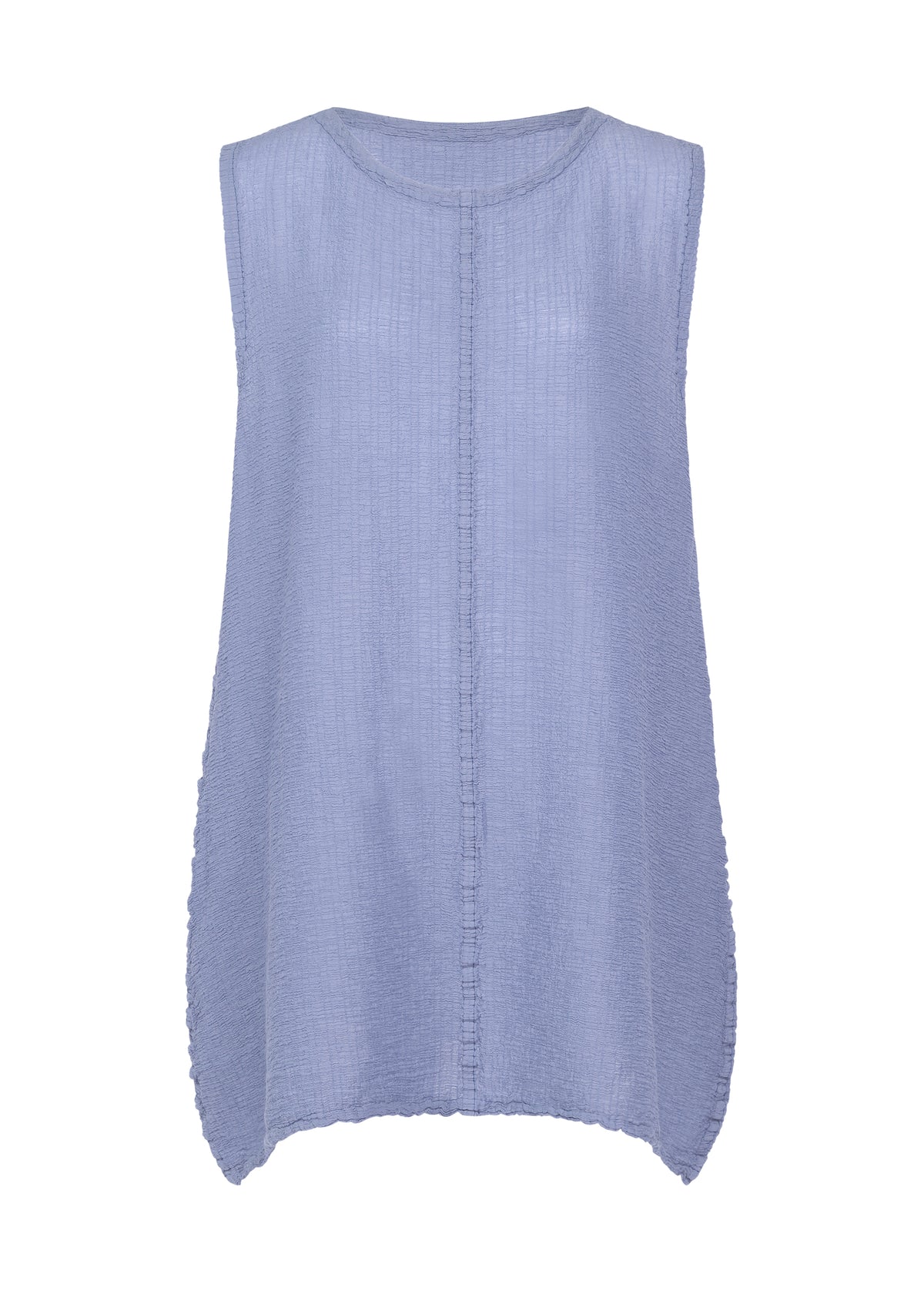 POLYCOTTON CREPE、ウィメンズ_トップス_チュニック、ブルー