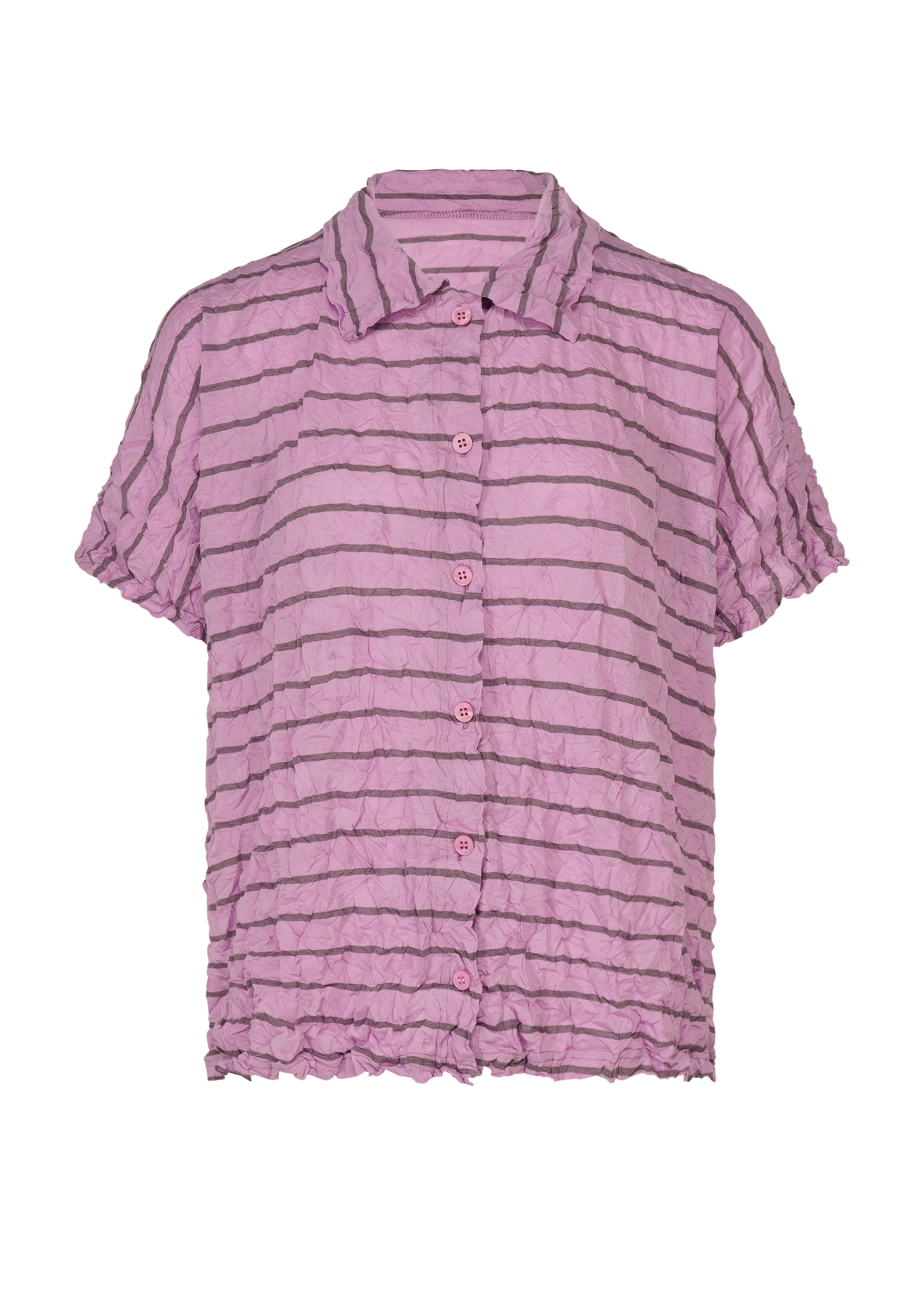 STRIPE MERINGUE T-SHIRT、ウィメンズ_トップス_トップ、ピンク