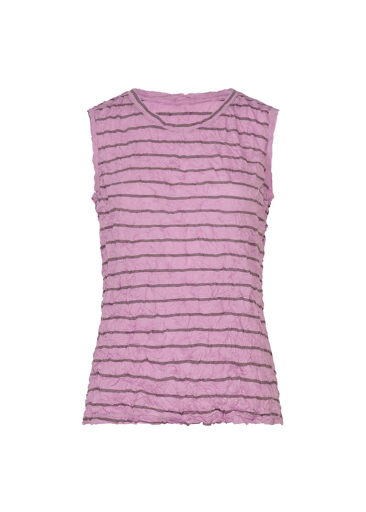 STRIPE MERINGUE T-SHIRT、ウィメンズ_トップス_トップ、ピンク