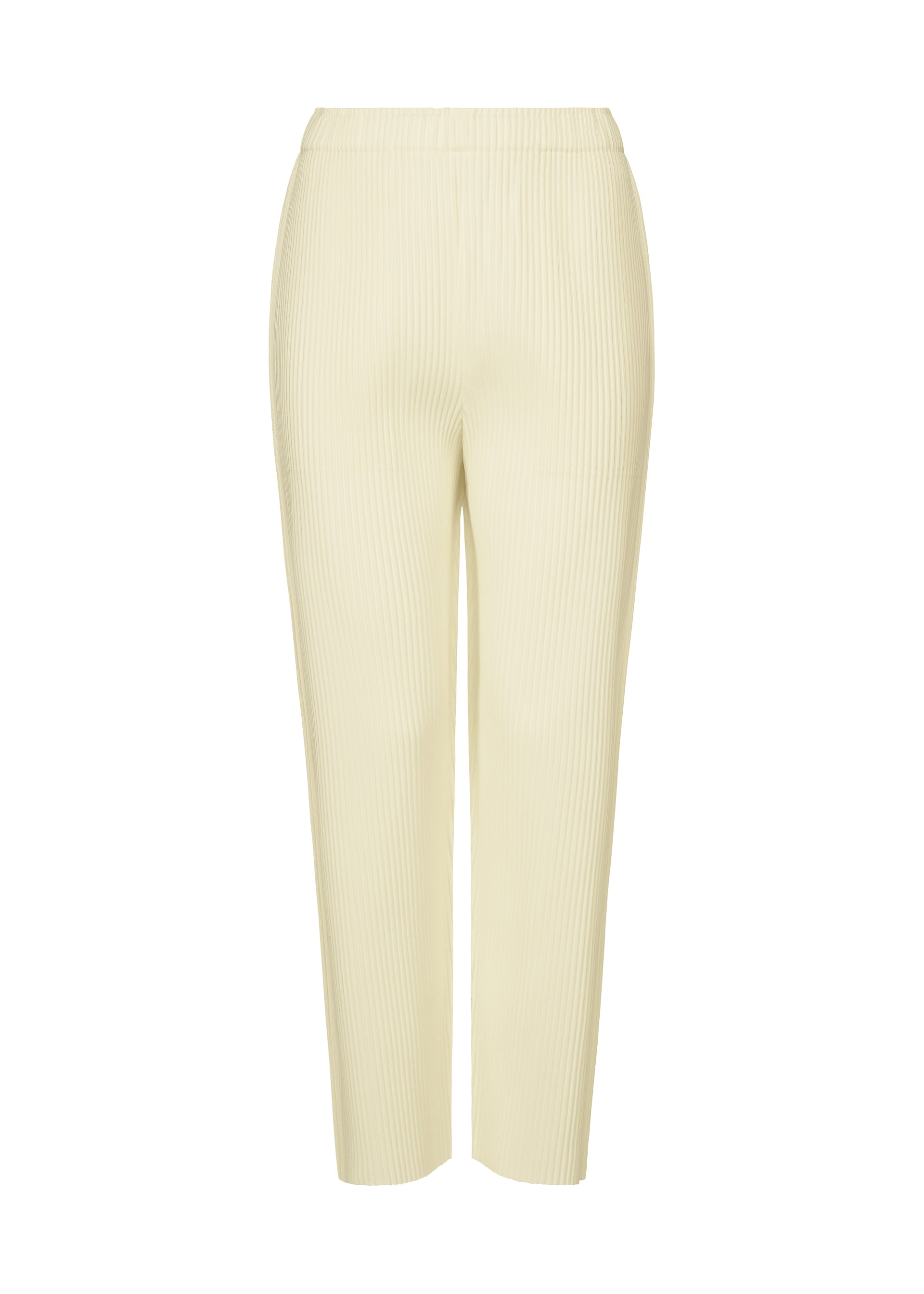 FINE KNIT PLEATS、ウィメンズ_パンツ、ホワイト
