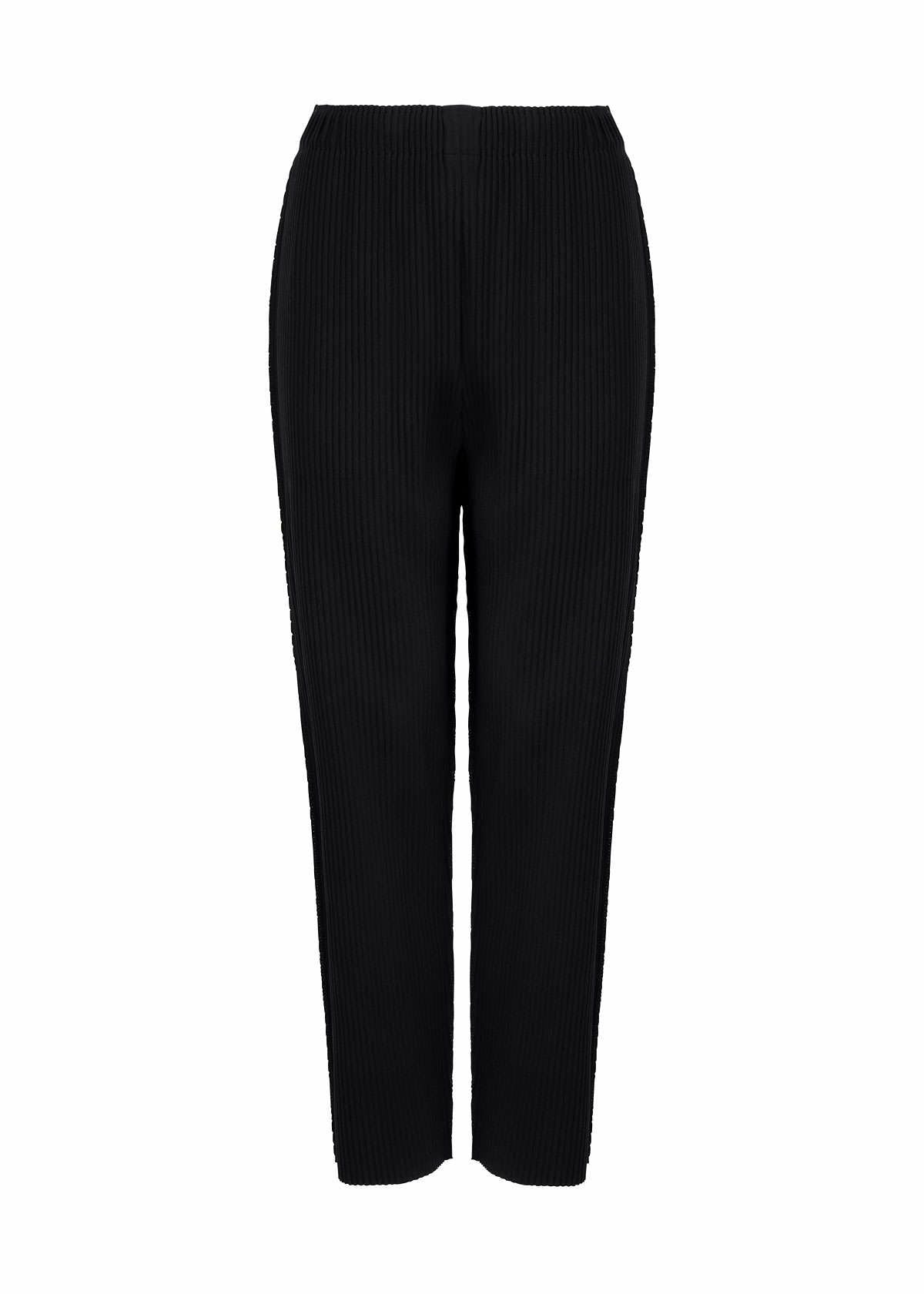 FINE KNIT PLEATS、ウィメンズ_パンツ、ブラック