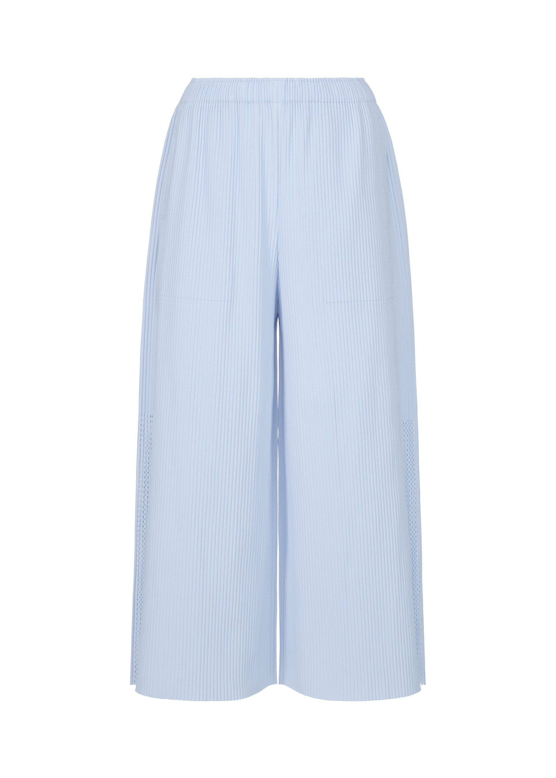 MESH PLEATS、ウィメンズ_パンツ、ブルー