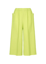FINE KNIT PLEATS COLOR 1、ウィメンズ_パンツ、イエロー
