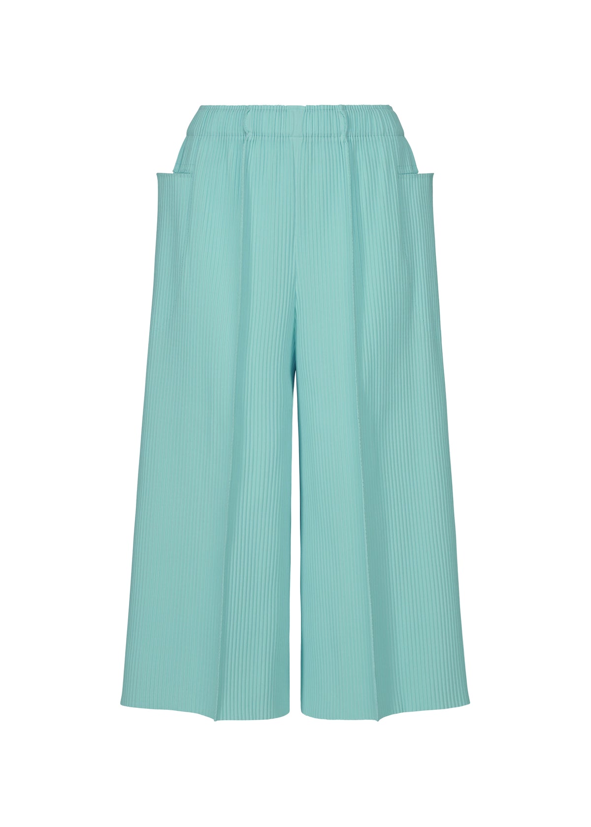 FINE KNIT PLEATS COLOR 1、ウィメンズ_パンツ、ブルー