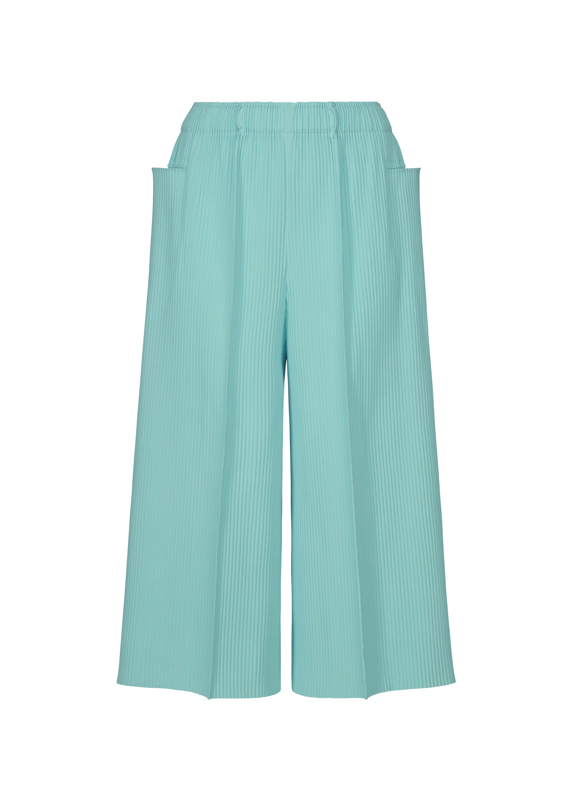 FINE KNIT PLEATS COLOR 1、ウィメンズ_パンツ、ブルー