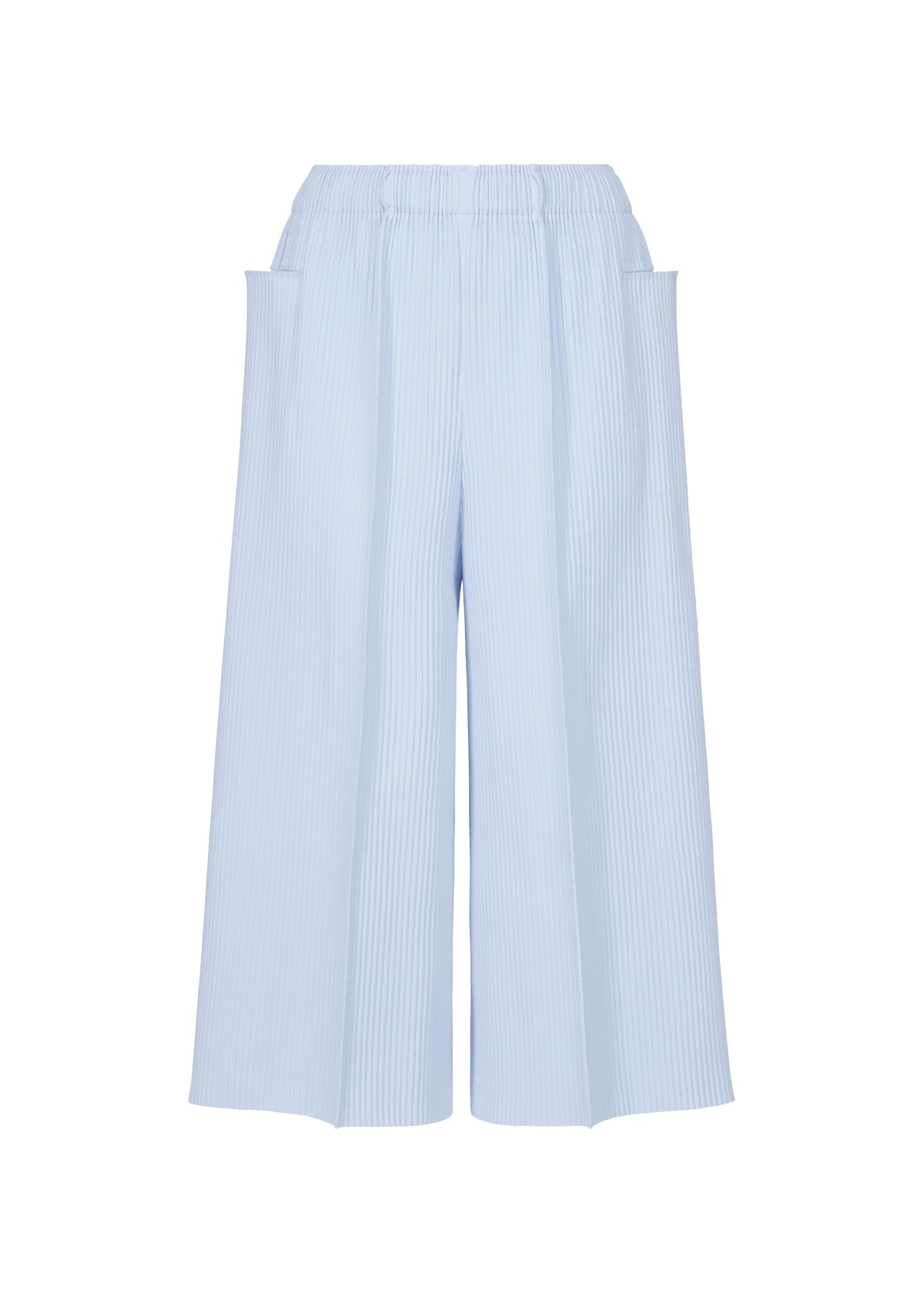 FINE KNIT PLEATS COLOR 1、ウィメンズ_パンツ、ブルー