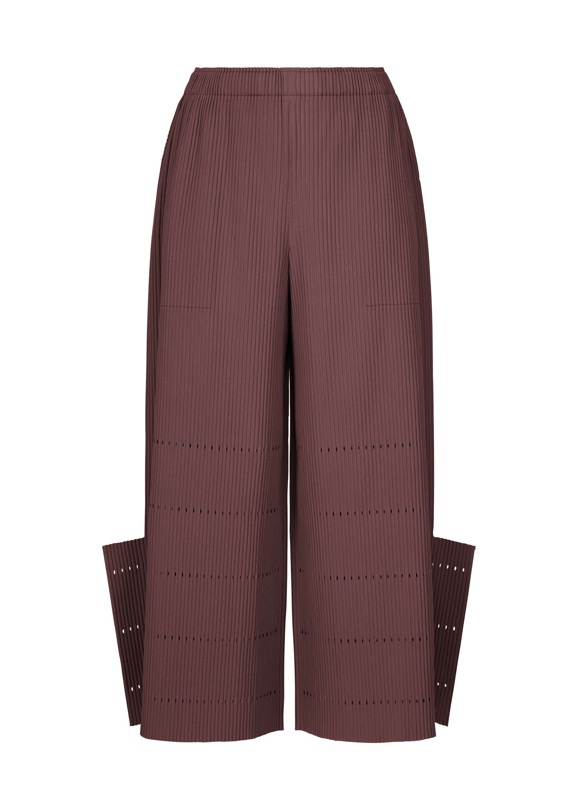 FINE KNIT PLEATS BOTTOM 1、ウィメンズ_パンツ、パープル