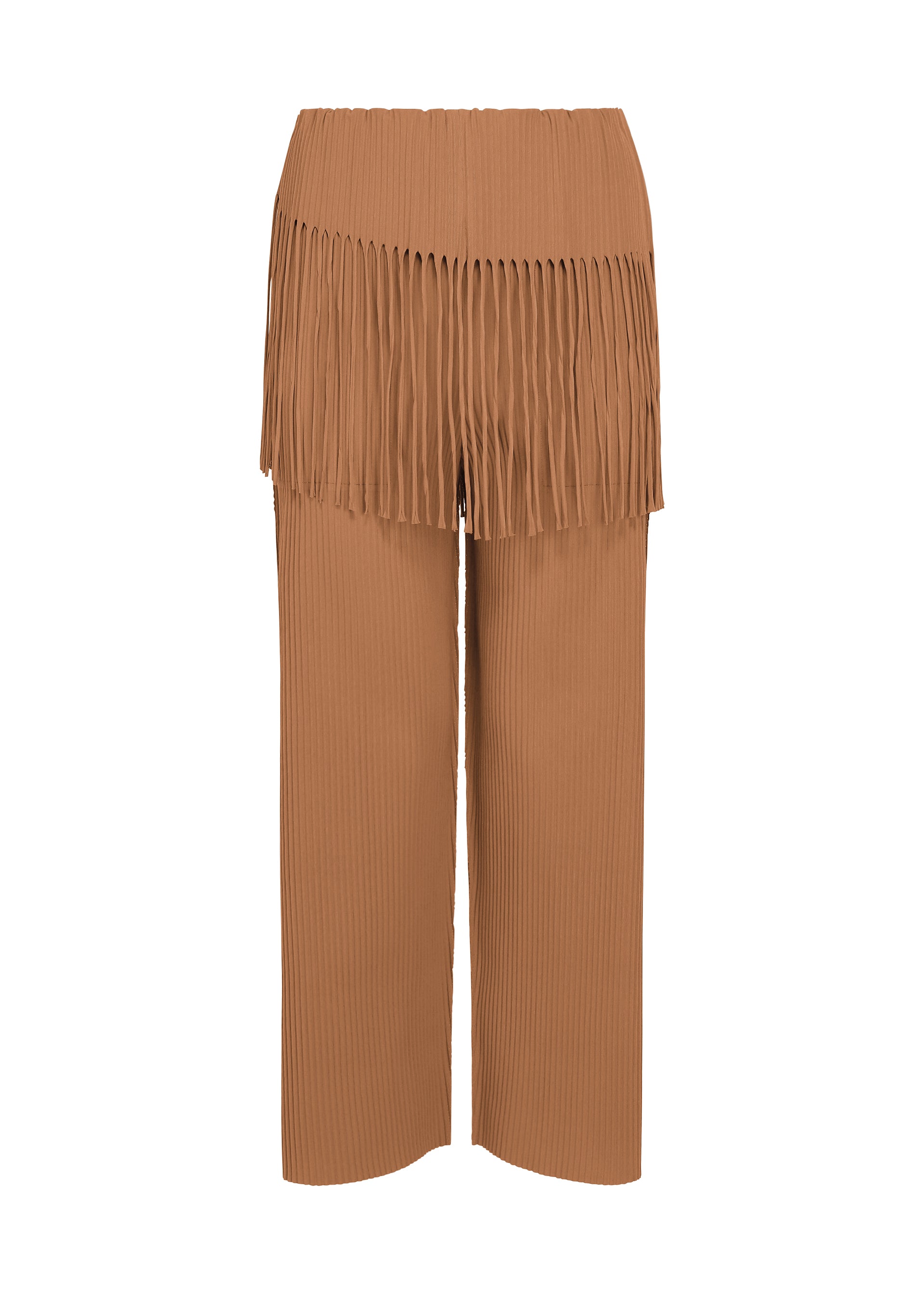LEAF PLEATS、ウィメンズ_パンツ、ブラウン