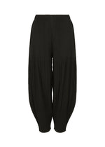MIX FINE KNIT PLEATS BOTTOM、ウィメンズ_パンツ、ブラック