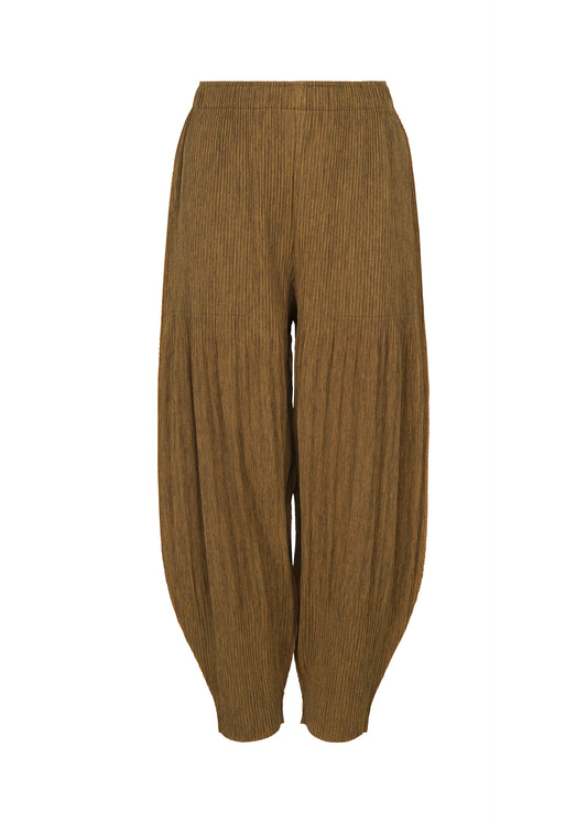 MIX FINE KNIT PLEATS BOTTOM、ウィメンズ_パンツ、オレンジ