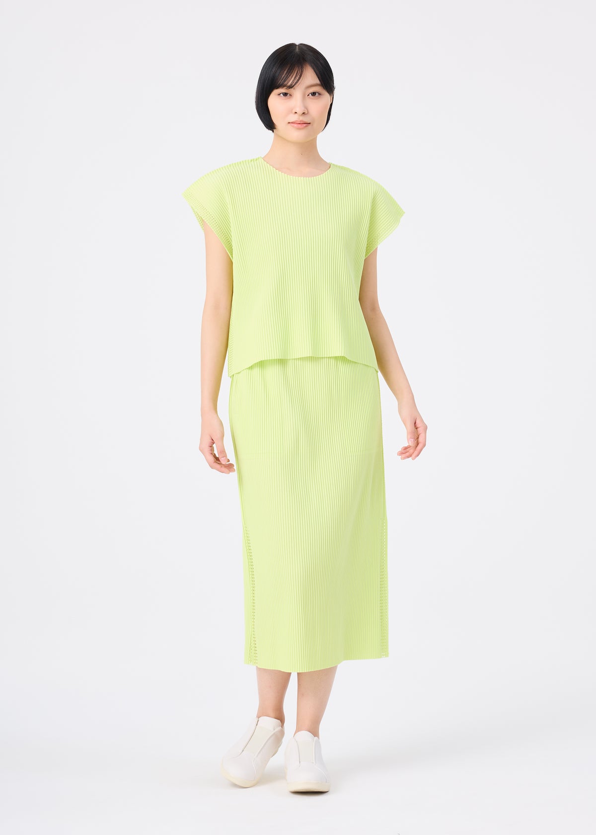 MESH PLEATS、ウィメンズ_スカート、着用画像1