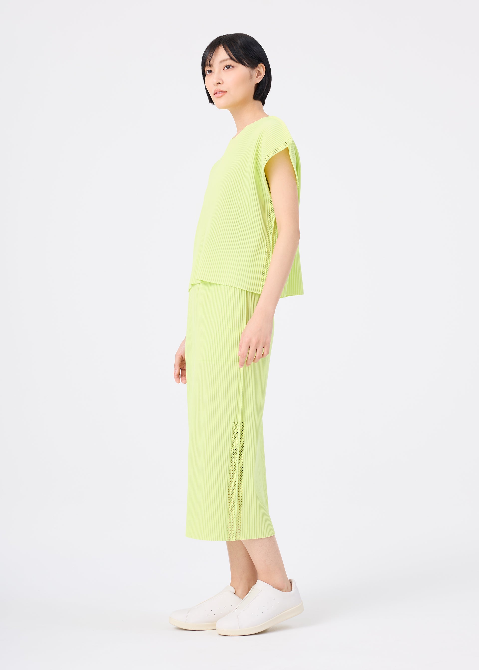 MESH PLEATS、ウィメンズ_スカート、着用画像3