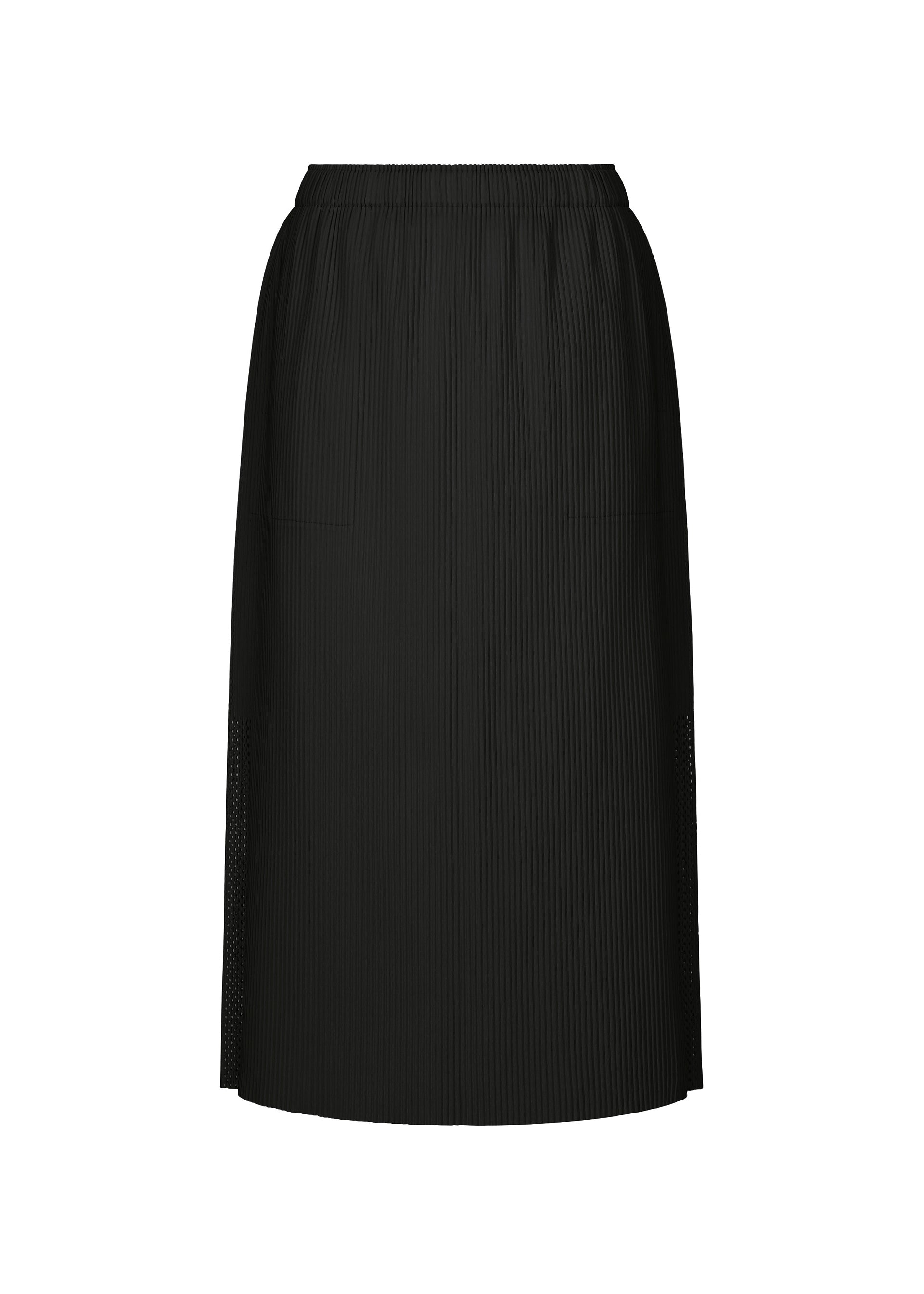 MESH PLEATS、ウィメンズ_スカート、ブラック