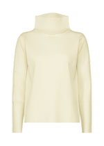 FINE KNIT PLEATS、ウィメンズ_トップス_トップ、ホワイト