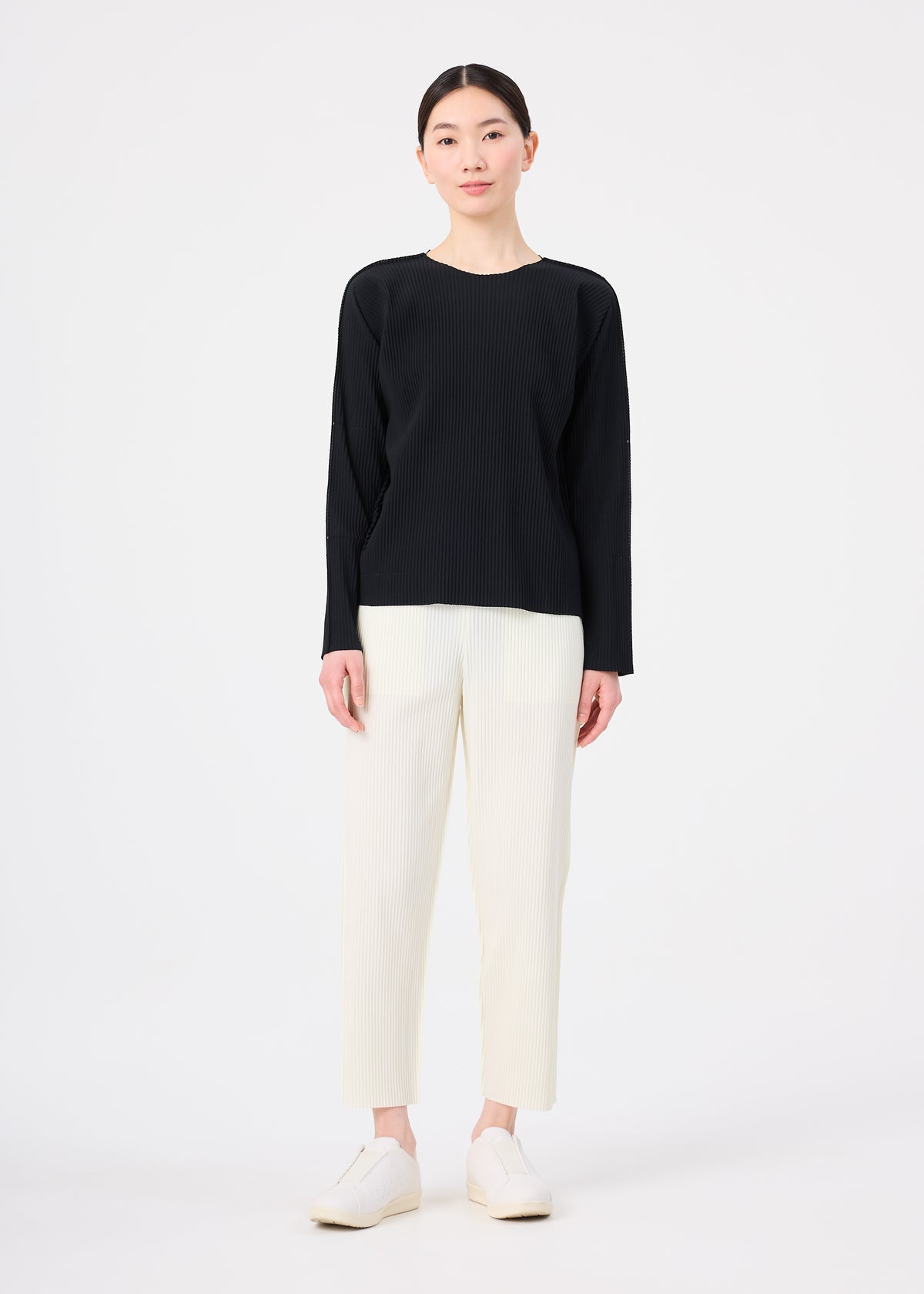FINE KNIT PLEATS、ウィメンズ_トップス_トップ、着用画像3