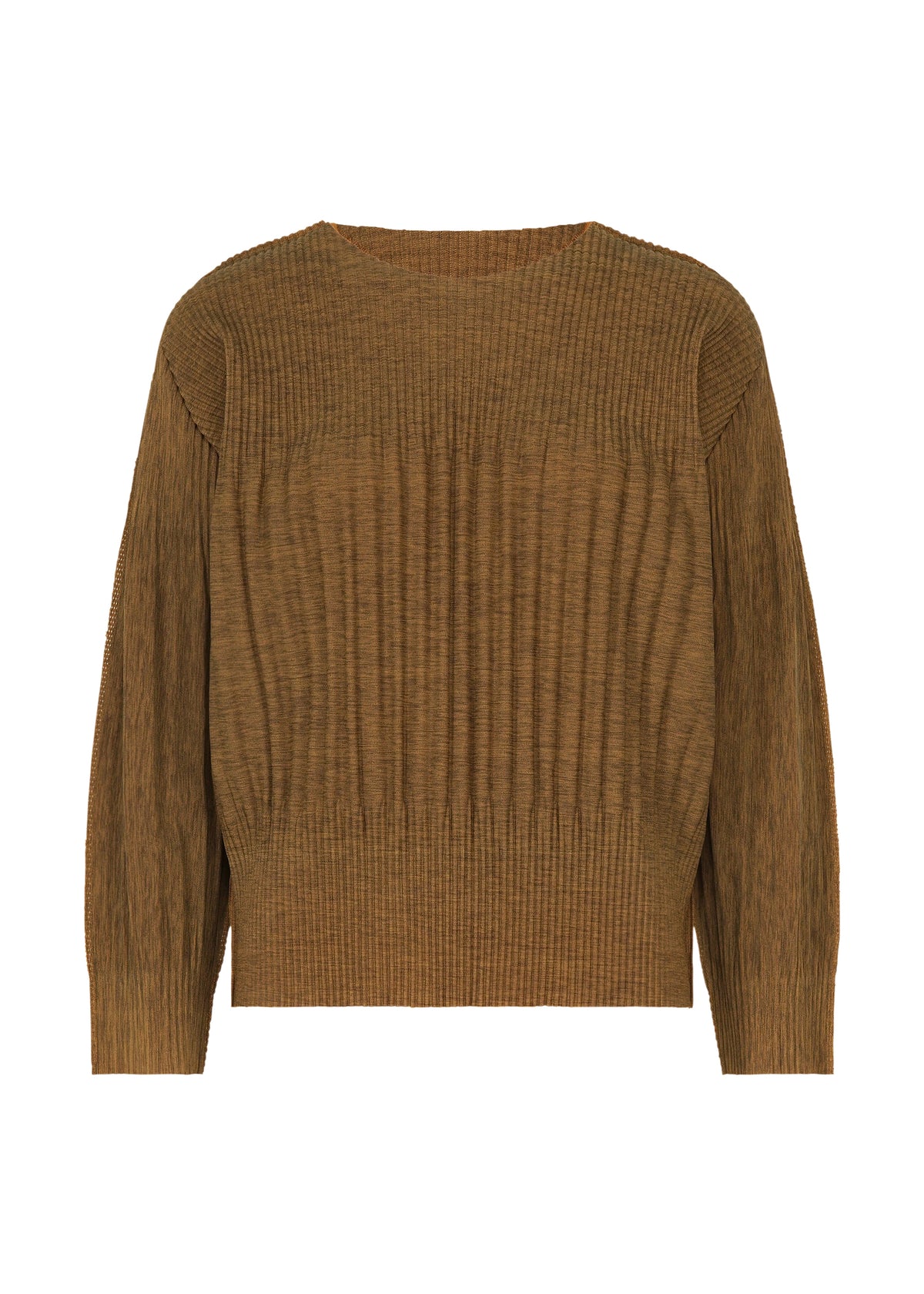 MIX FINE KNIT PLEATS、ウィメンズ_トップス_トップ、オレンジ