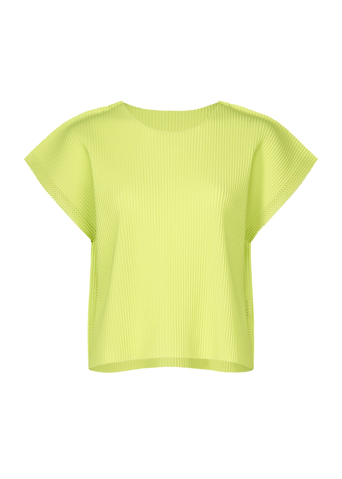 MESH PLEATS、ウィメンズ_トップス_トップ、イエロー