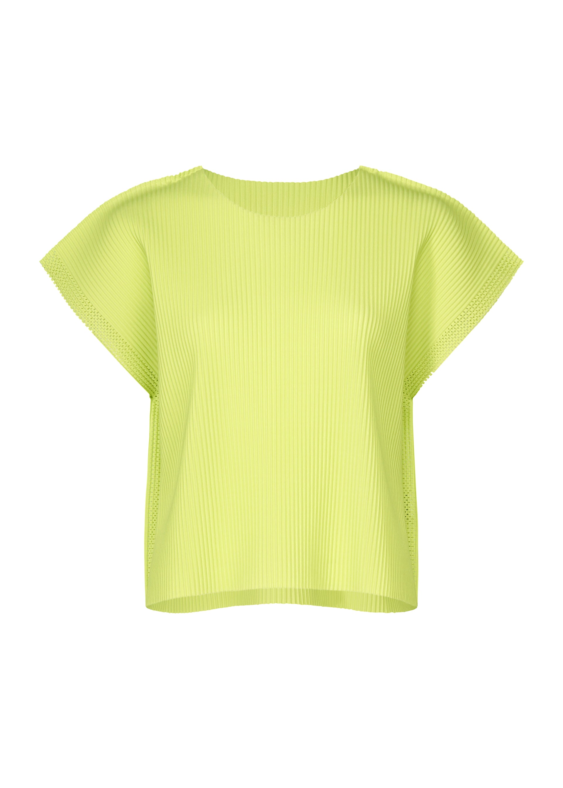 MESH PLEATS、ウィメンズ_トップス_トップ、イエロー