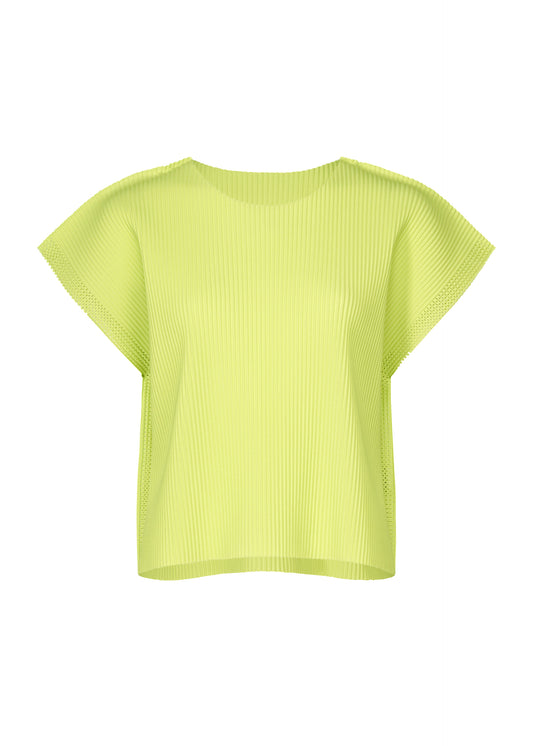 MESH PLEATS、ウィメンズ_トップス_トップ、イエロー