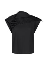 LEAF PLEATS、ウィメンズ_トップス_トップ、ブラック