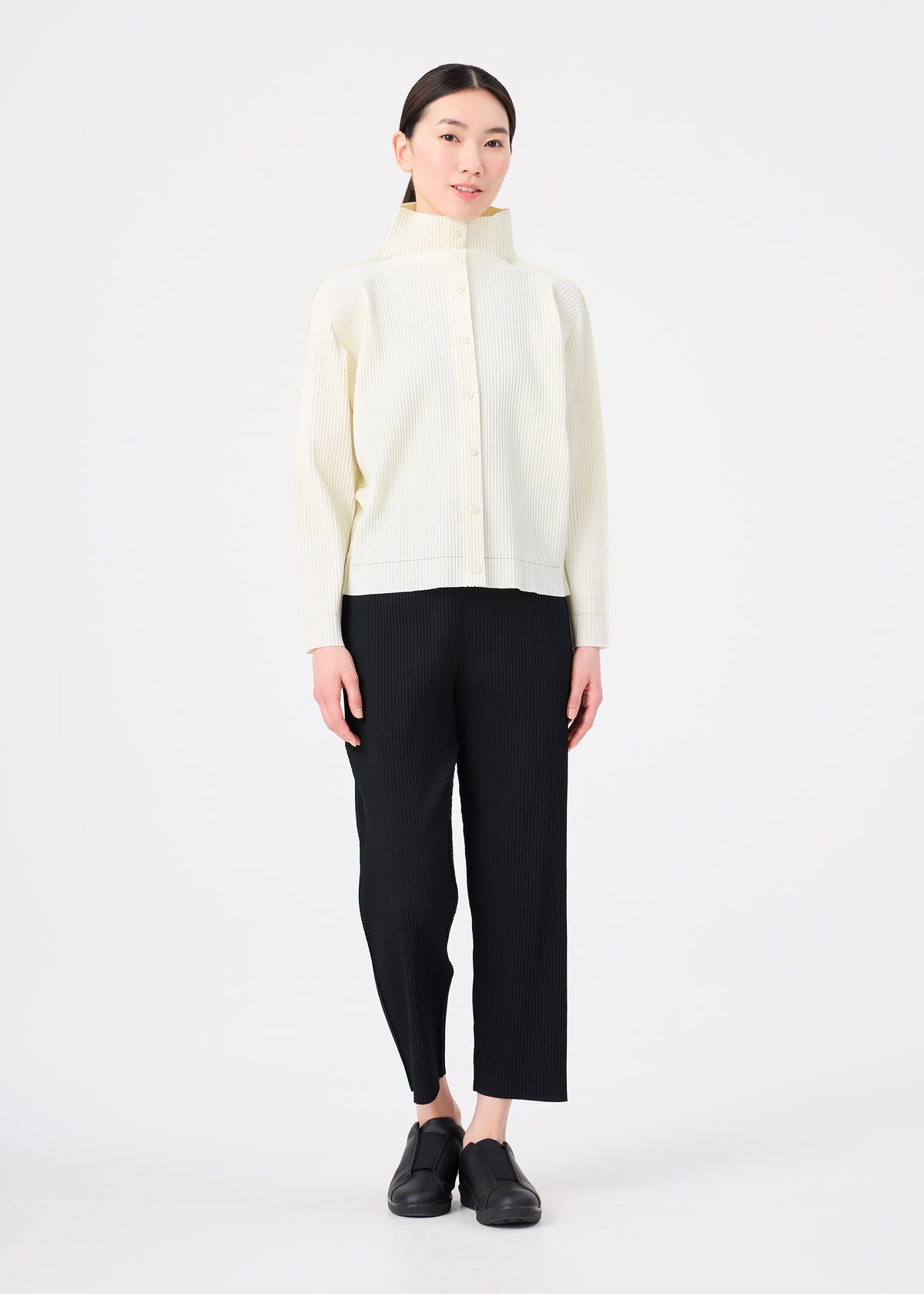 FINE KNIT PLEATS、ウィメンズ_トップス_カーディガン、着用画像3