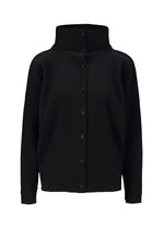 FINE KNIT PLEATS、ウィメンズ_トップス_カーディガン、ブラック
