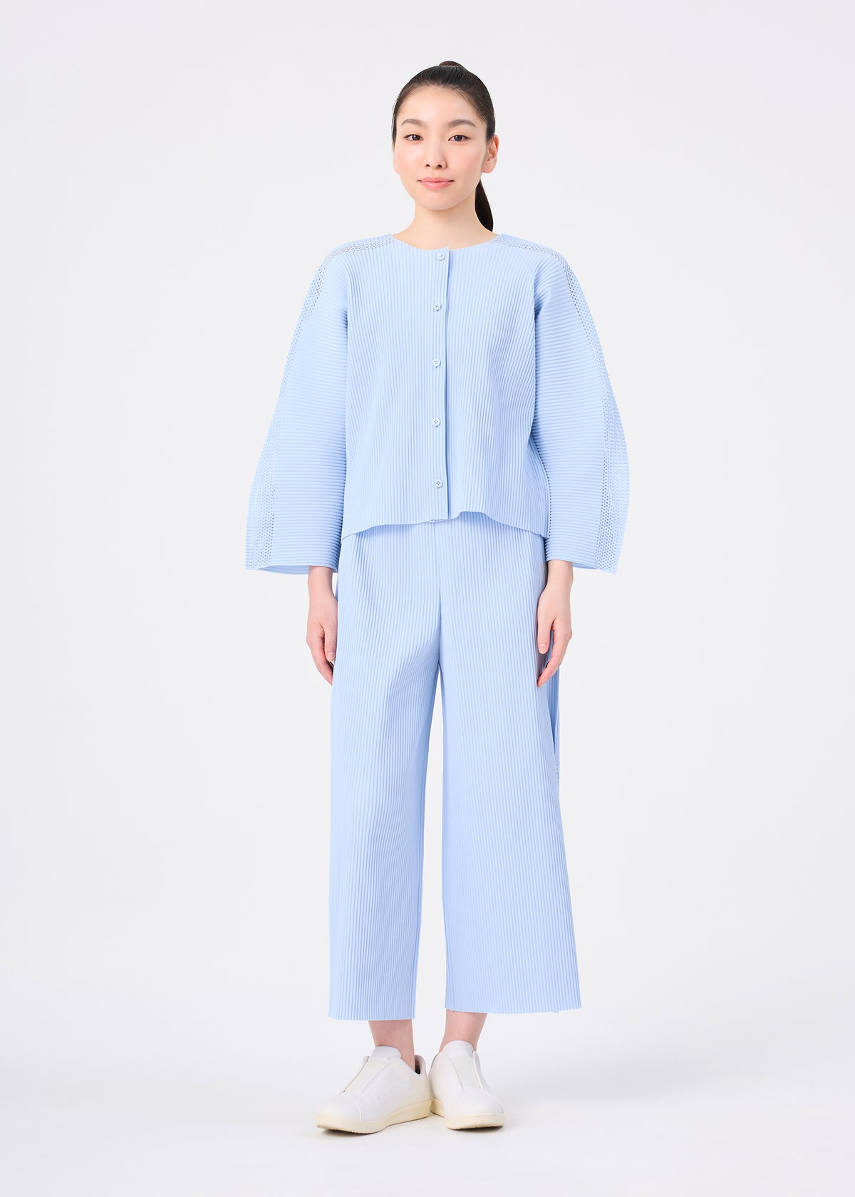 MESH PLEATS、ウィメンズ_トップス_カーディガン、着用画像3