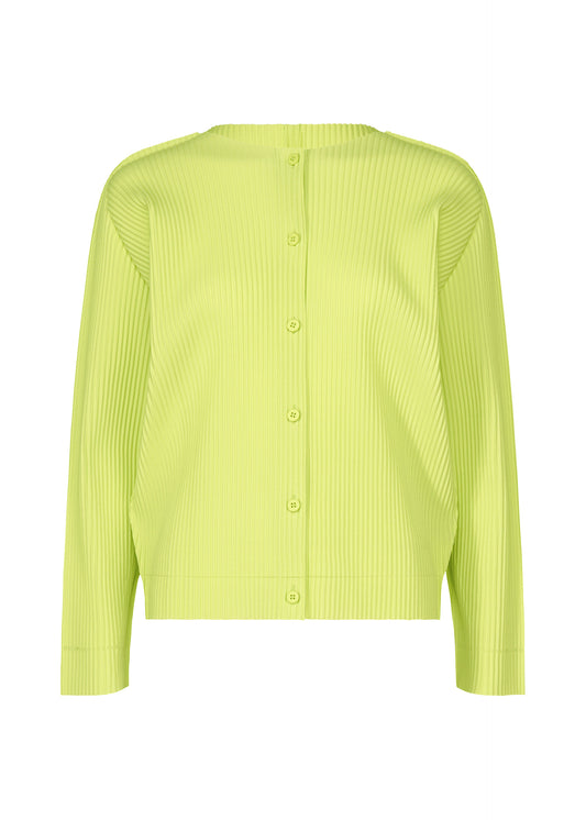 FINE KNIT PLEATS COLOR 1、ウィメンズ_トップス_カーディガン、イエロー