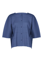 TOWER PLEATS、ウィメンズ_トップス_カーディガン、ブルー