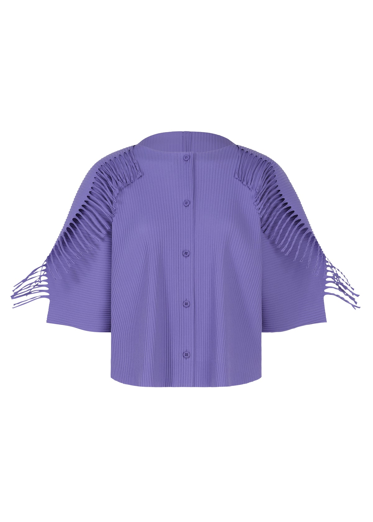 LEAF PLEATS、ウィメンズ_トップス_カーディガン、パープル