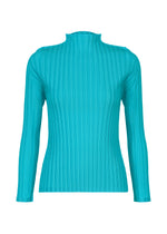 RIB PLEATS JANUARY、ウィメンズ_トップス_トップ、ブルー