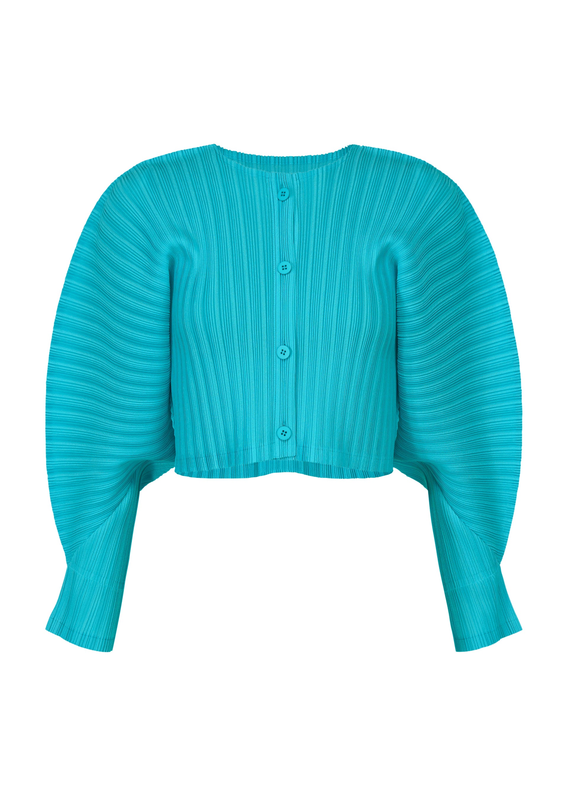 RIB PLEATS JANUARY、ウィメンズ_トップス_カーディガン、ブルー