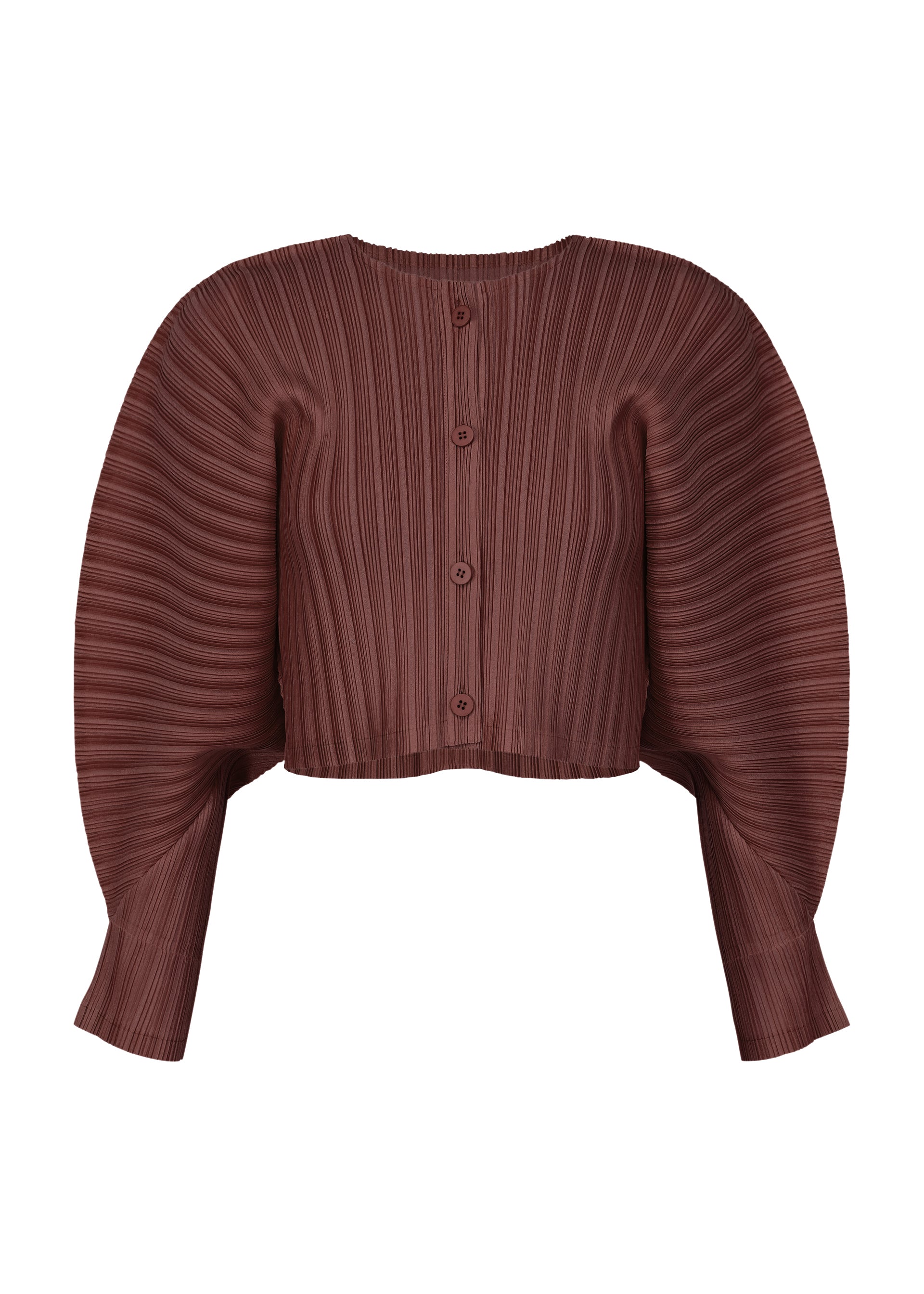 RIB PLEATS JANUARY、ウィメンズ_トップス_カーディガン、パープル