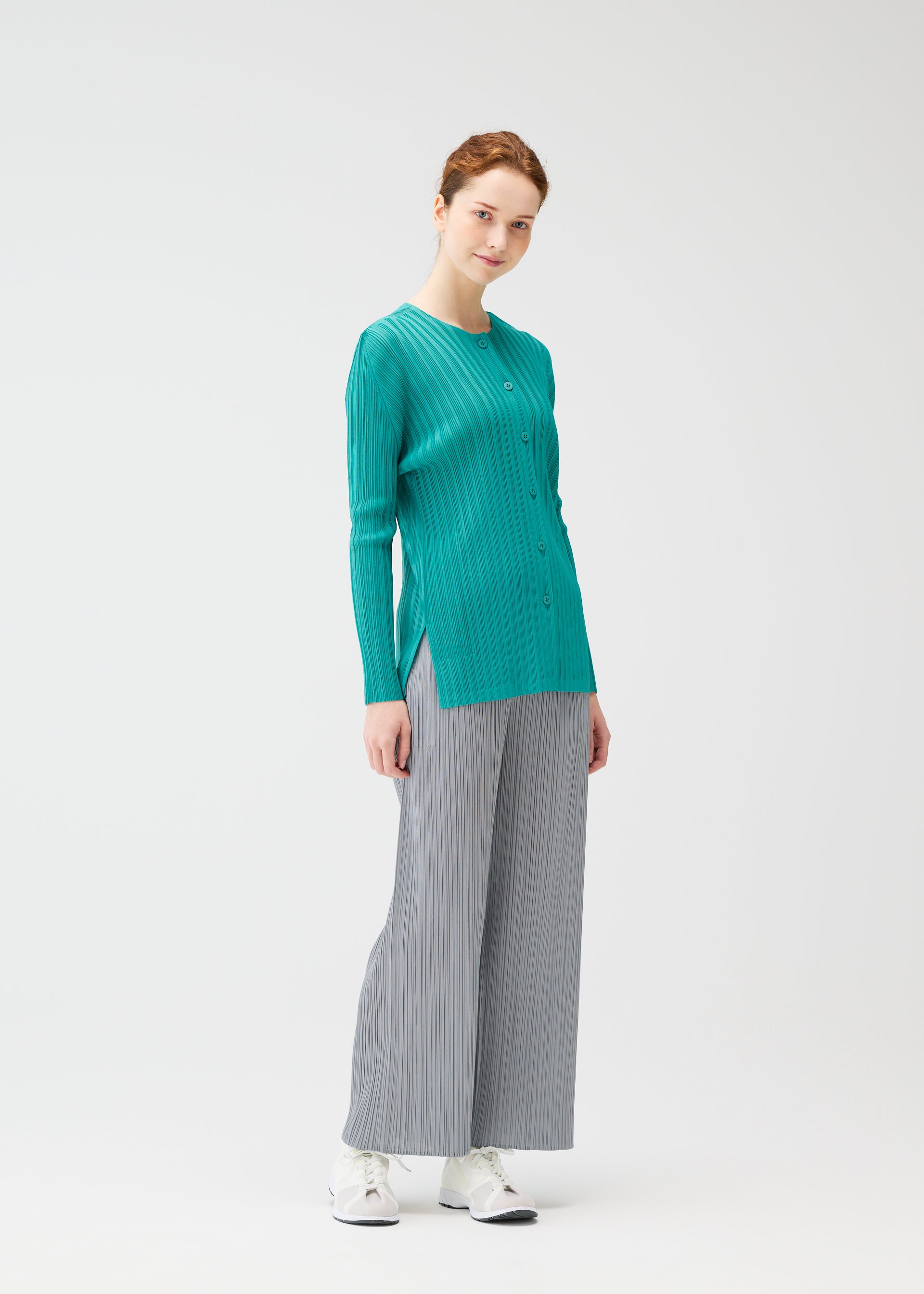 RIB PLEATS FEBRUARY、ウィメンズ_トップス_カーディガン、着用画像4