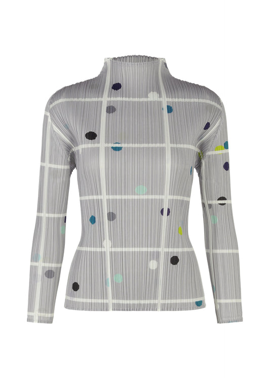 CROSSING DOTS、ウィメンズ_トップス_トップ、グレー
