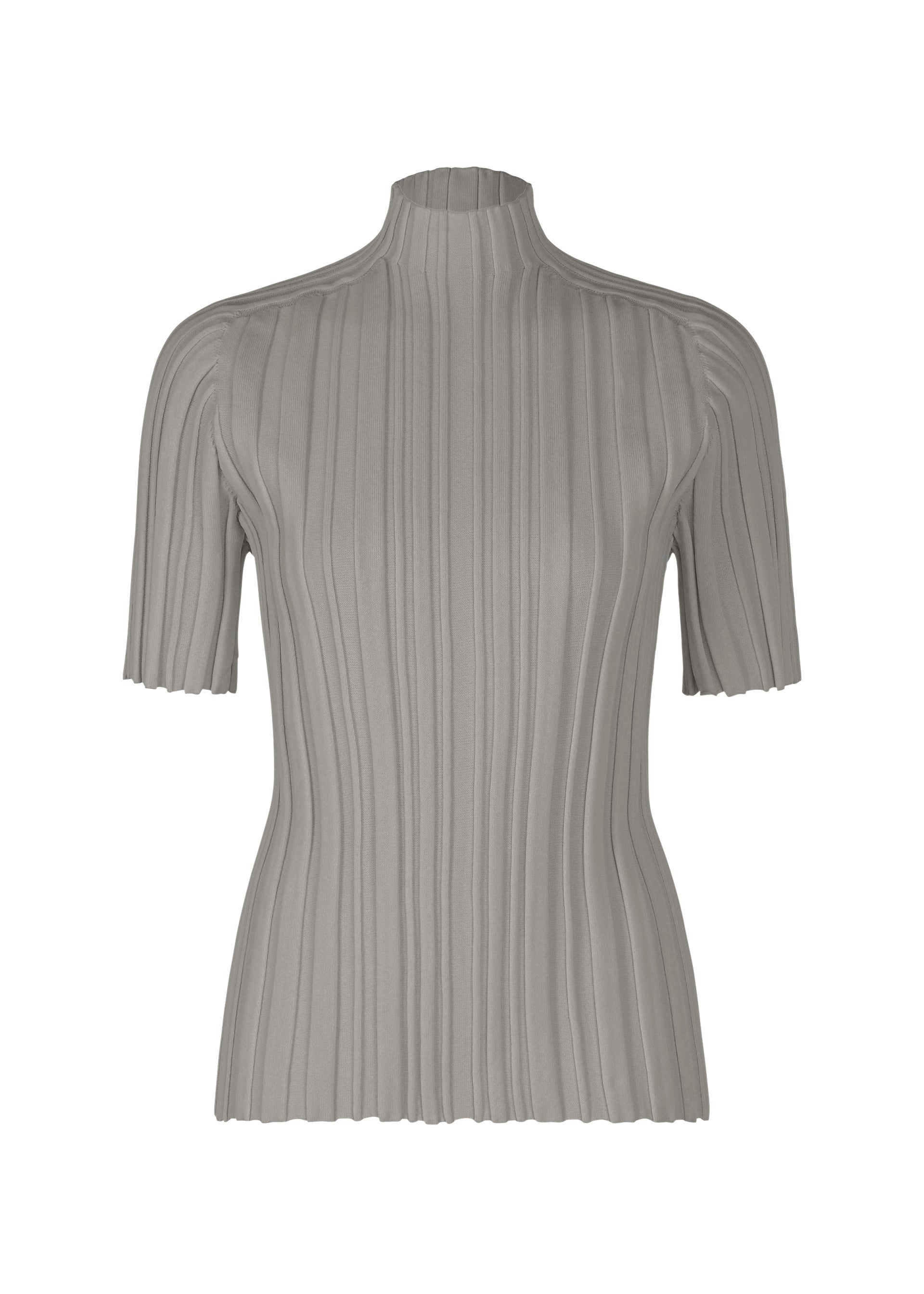 RIB KNIT、ウィメンズ_ニット、グレー